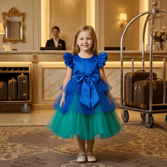 SALE Blue Beautiful frock for girls-M260237
