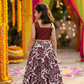 SALE Maroon Beautiful Lehenga for girls-M240094