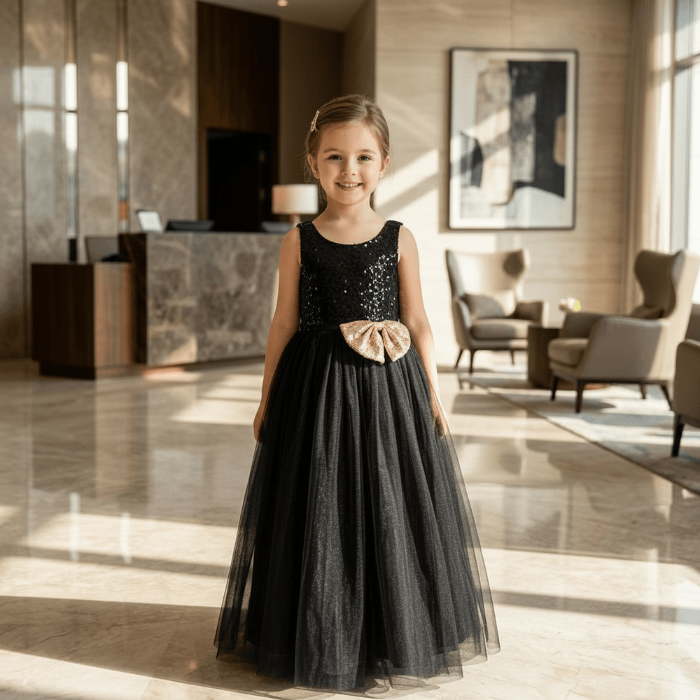 SALE Black Beautiful Gown for girls-M260238