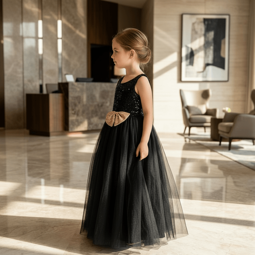 SALE Black Beautiful Gown for girls-M260238