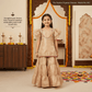 SALE Champagne silk blended sharara set M260239