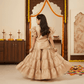 SALE Champagne silk blended sharara set M260239