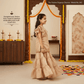 SALE Champagne silk blended sharara set M260239