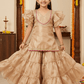 SALE Champagne silk blended sharara set M260239