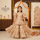 SALE Champagne silk blended sharara set M260239