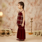 Maroon Velvet sharara set M260240