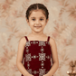 Maroon Velvet sharara set M260240