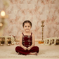 Maroon Velvet sharara set M260240