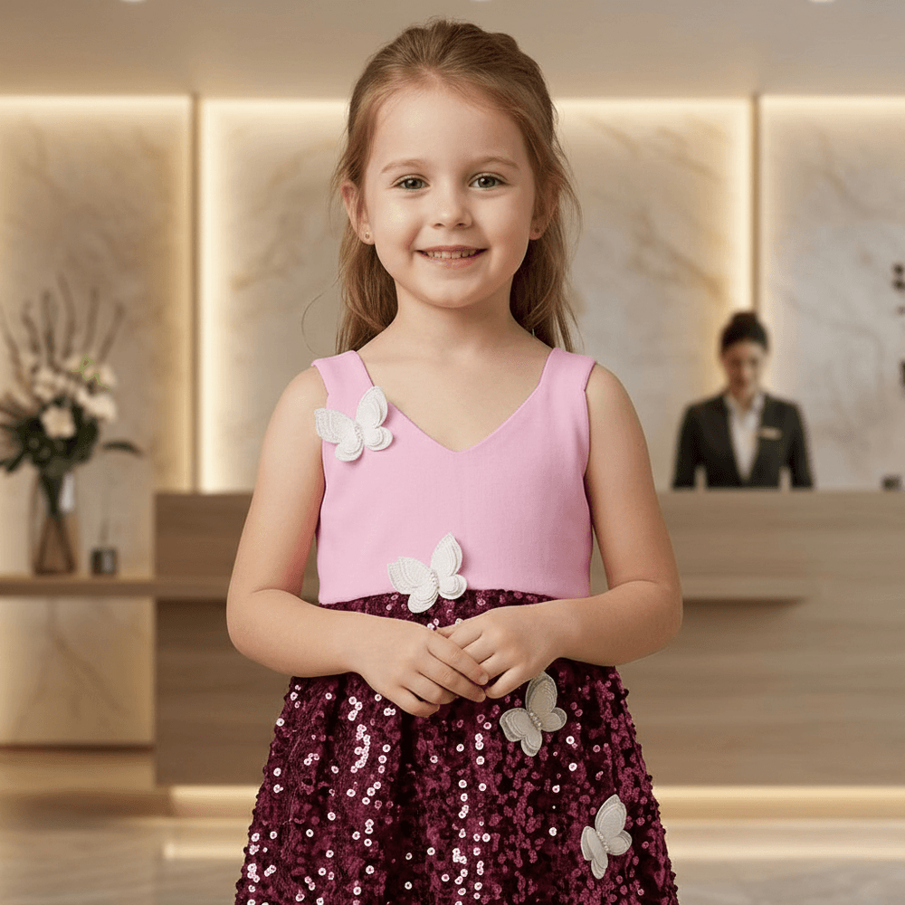 SALE Pink crepe dress set M260241