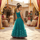 SALE Girls green lehenga  M250313-OS