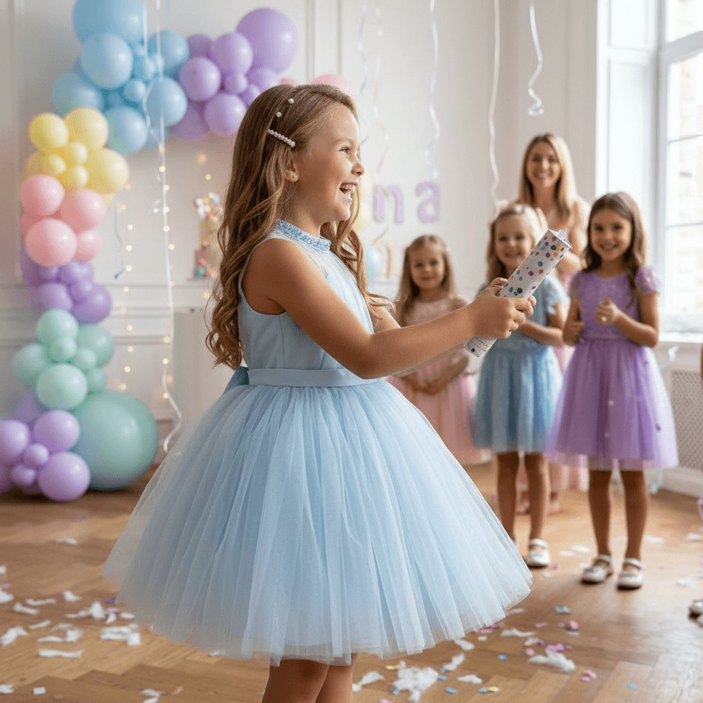 Blue  beautiful dress-m260249