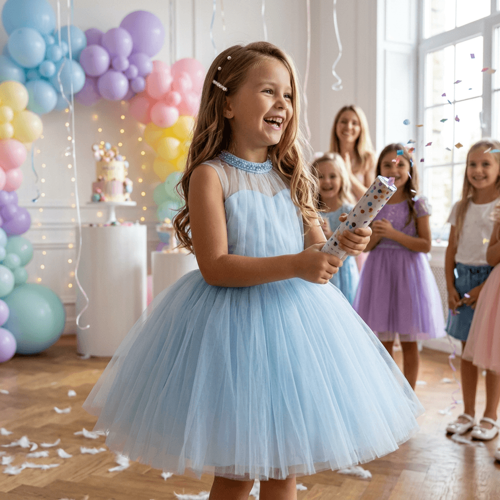 Blue  beautiful dress-m260249