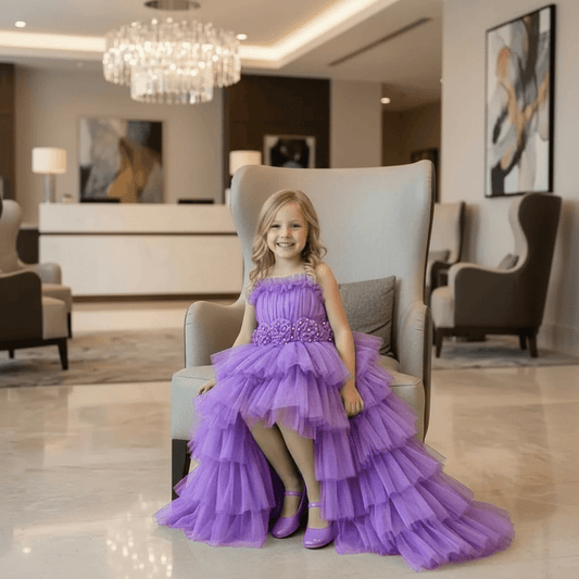 Lavender Gown & sleeveless for girls-M260250