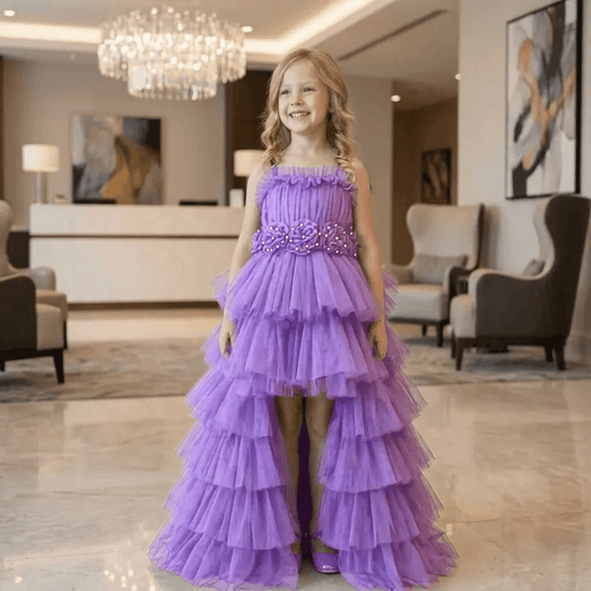 Lavender Gown & sleeveless for girls-M260250