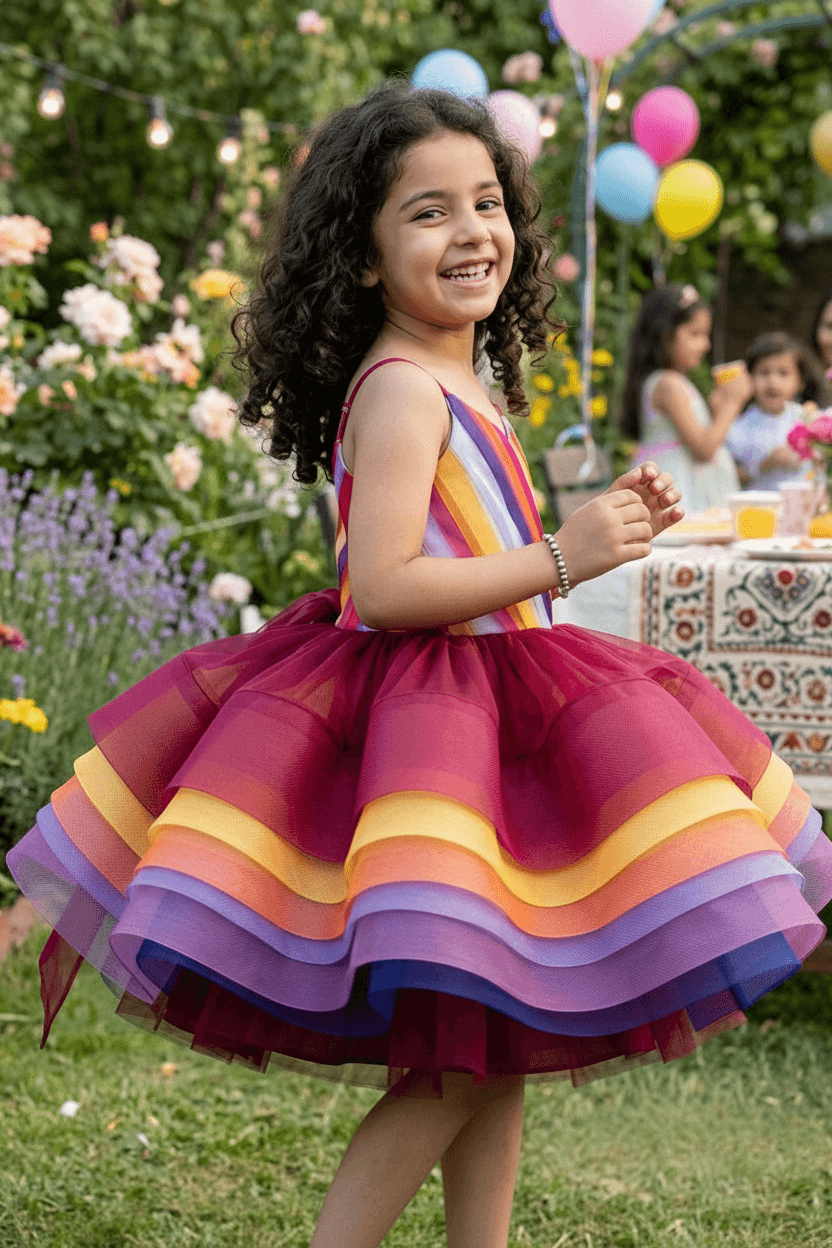 Multicolor  beautiful dress-m260253