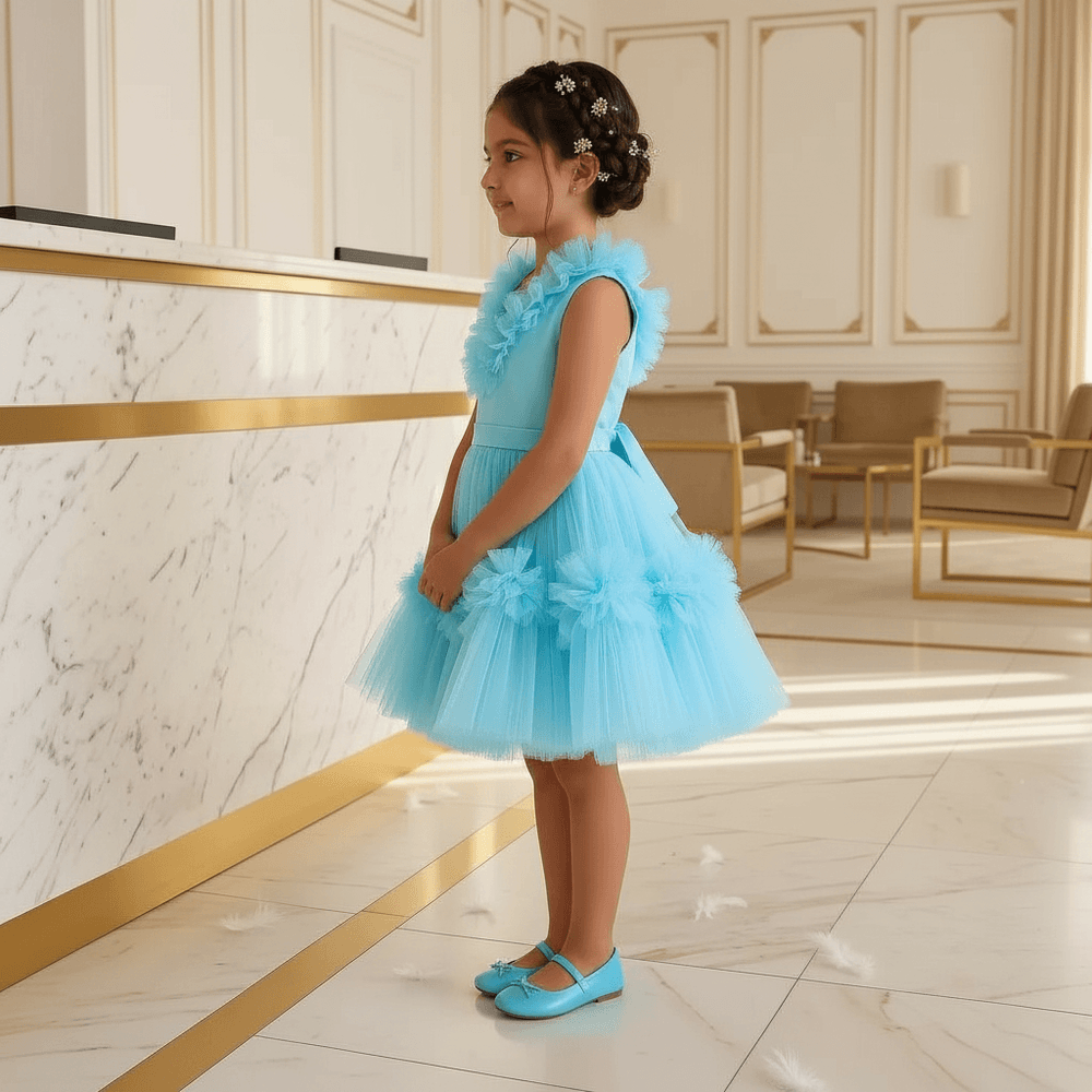 Blue  beautiful dress-m260252