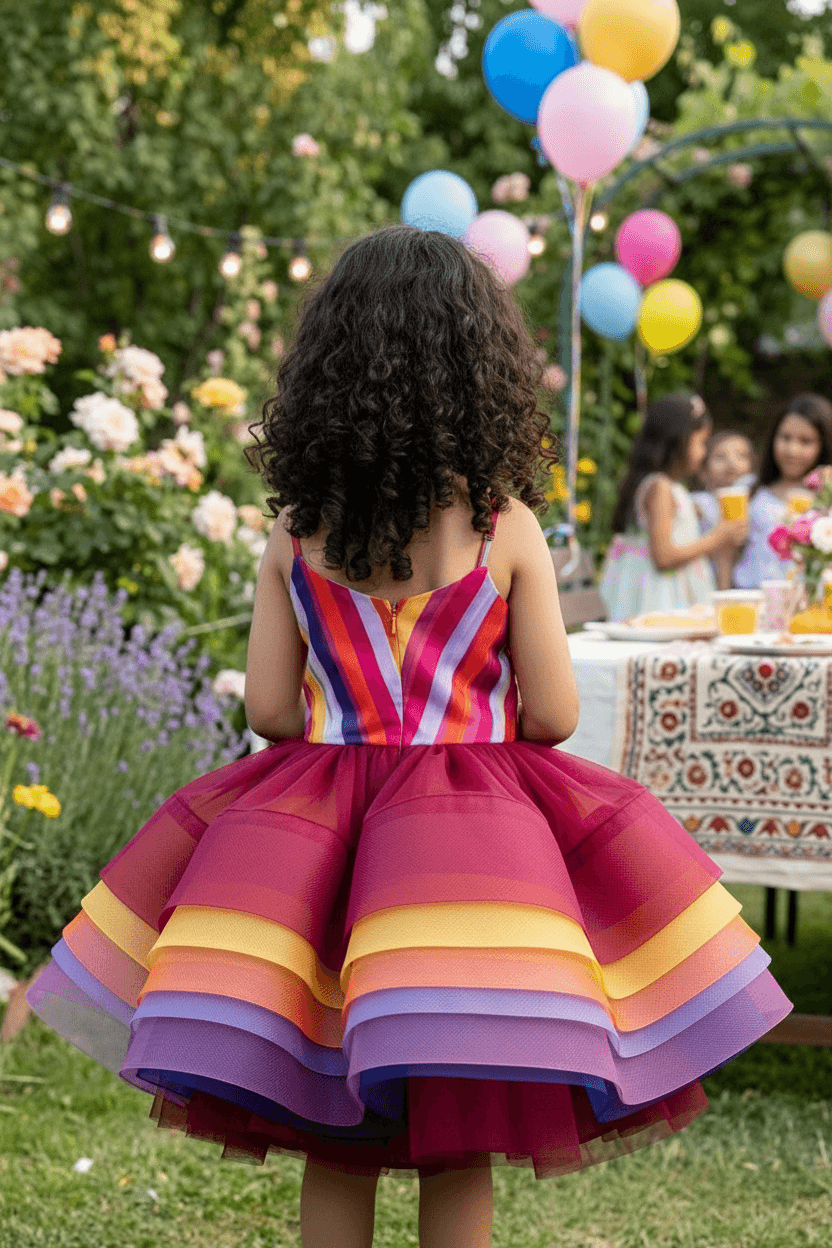 Multicolor  beautiful dress-m260253