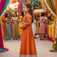 Orange Designer plazo set M260255