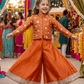 Orange Designer plazo set M260255