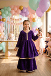 Purple Designer sharara set M260256