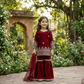 Maroon  Sharara Set for Girls M260262