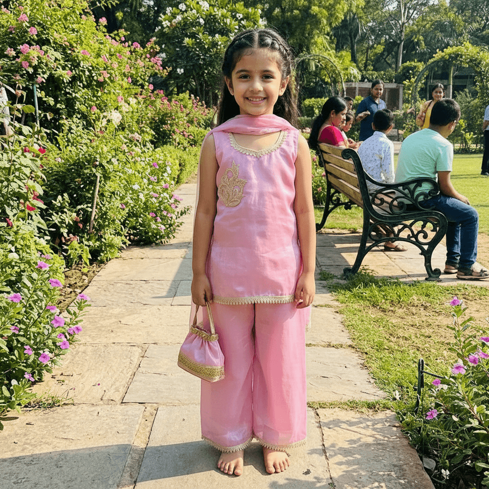 Pink  Palazzo Set for Girls M260264