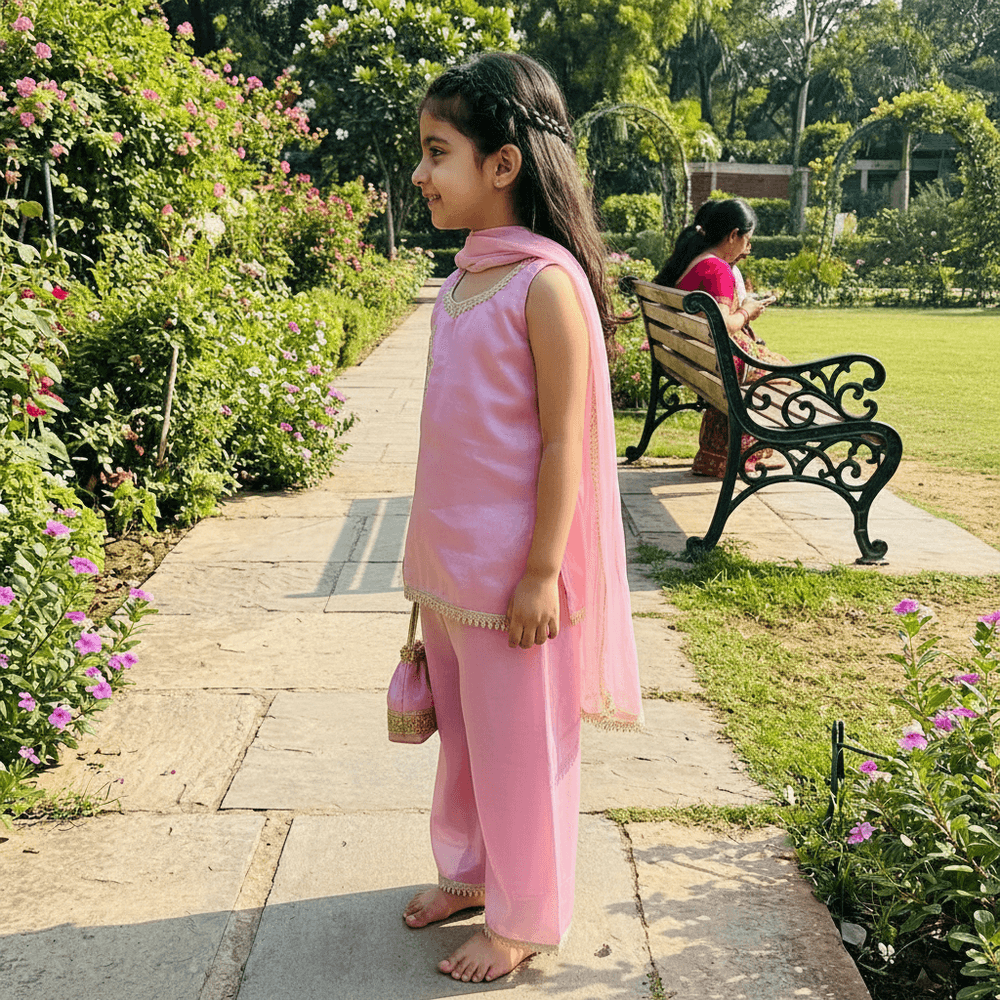 Pink  Palazzo Set for Girls M260264