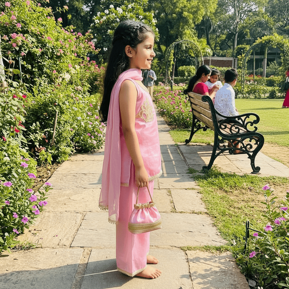 Pink  Palazzo Set for Girls M260264