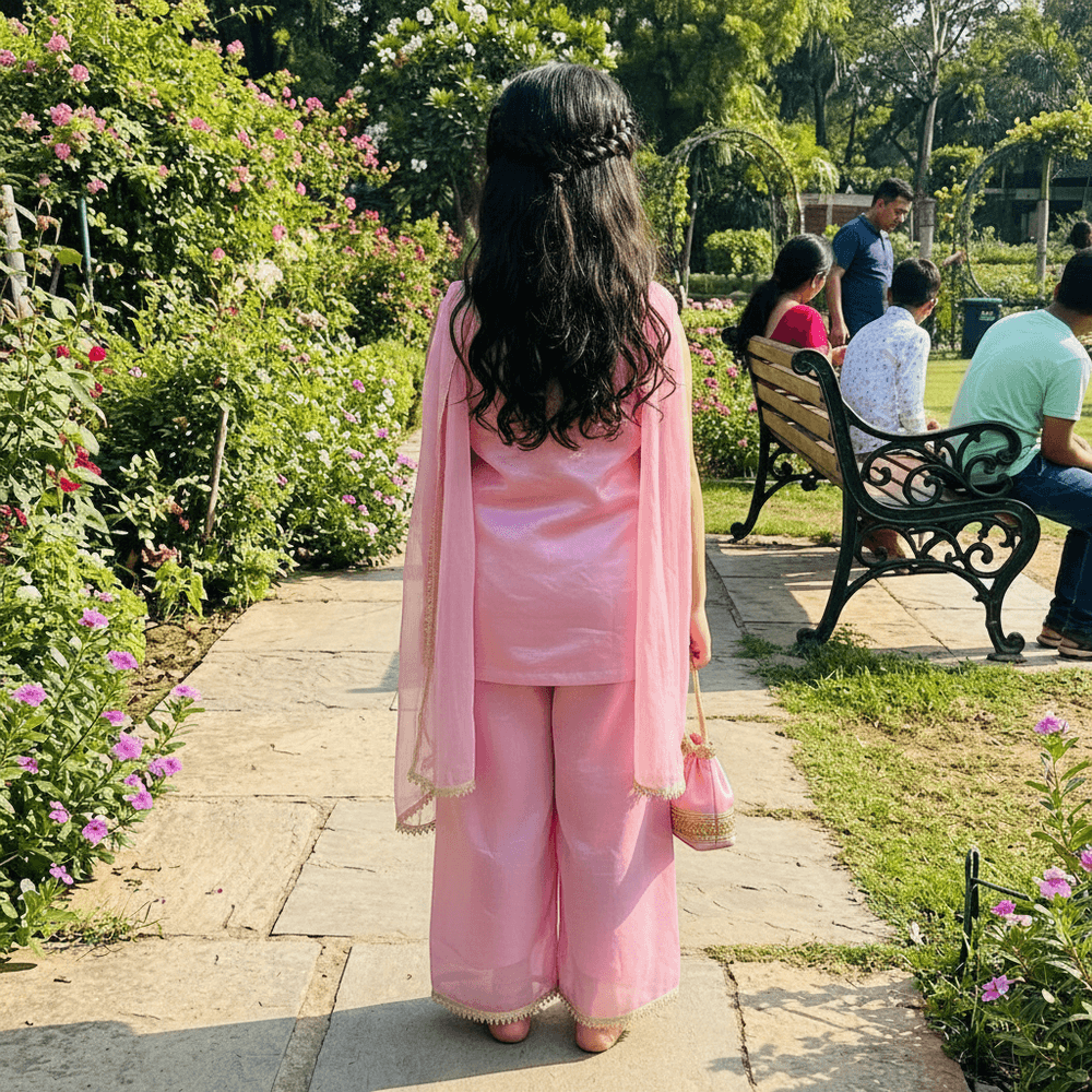 Pink  Palazzo Set for Girls M260264