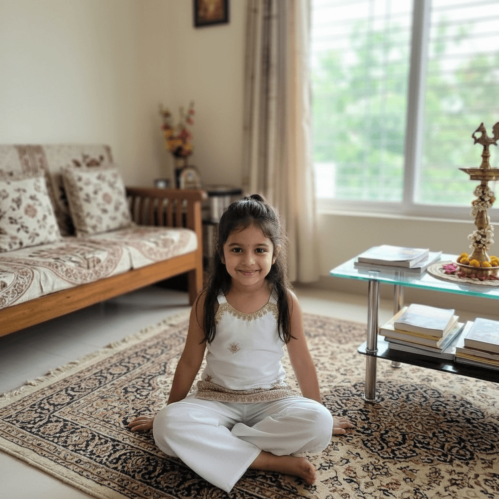white  Palazzo Set for Girls M260267