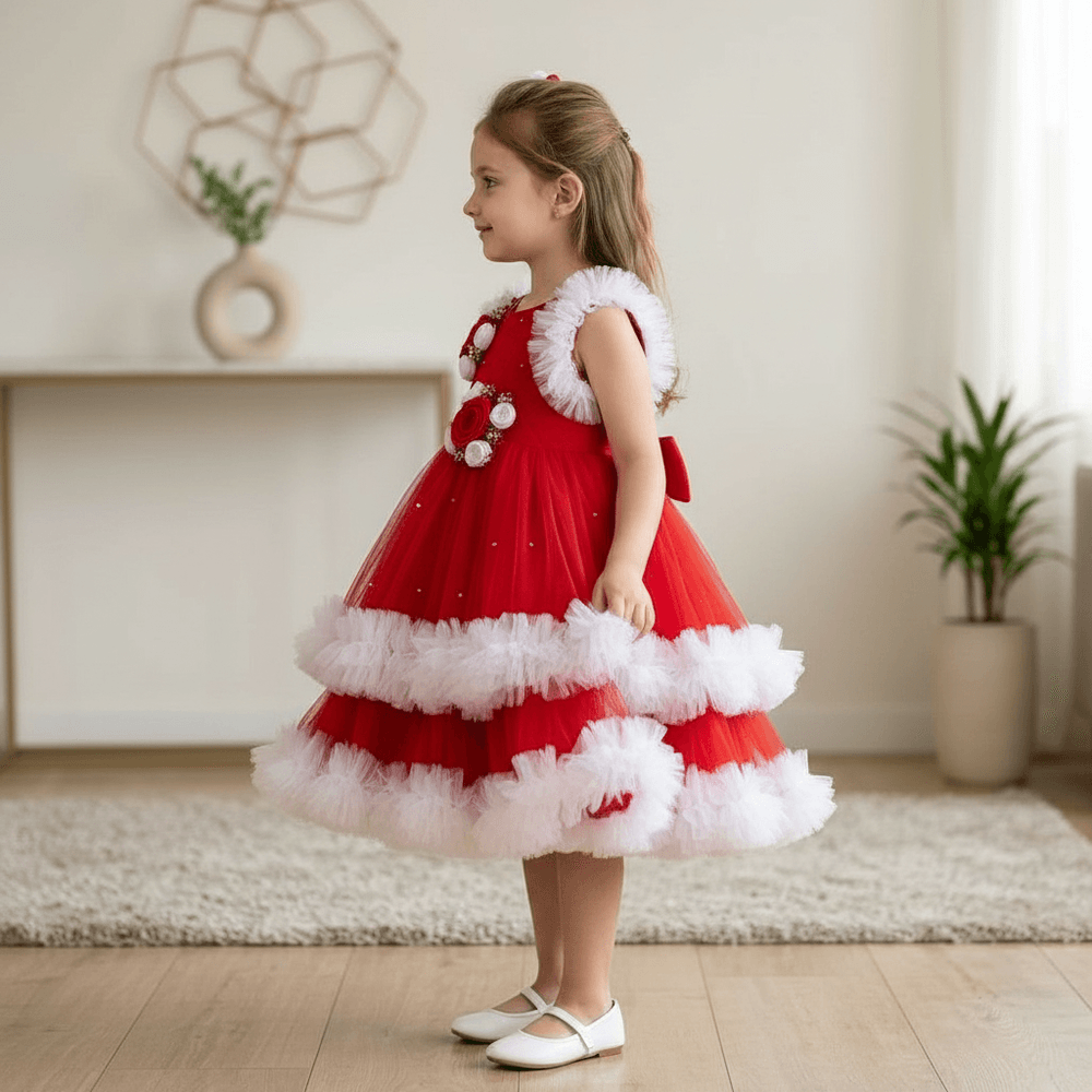 Red Party Frock for Girls M260270
