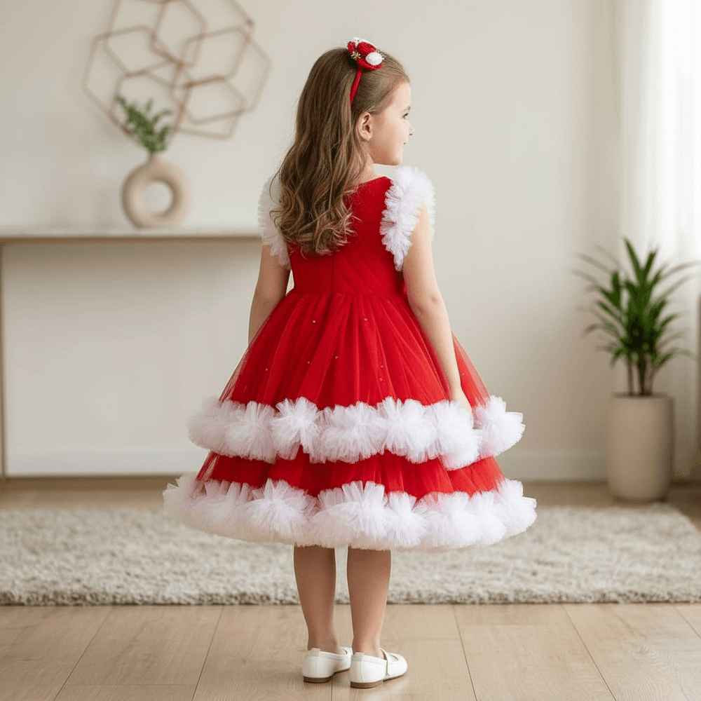 Red Party Frock for Girls M260270