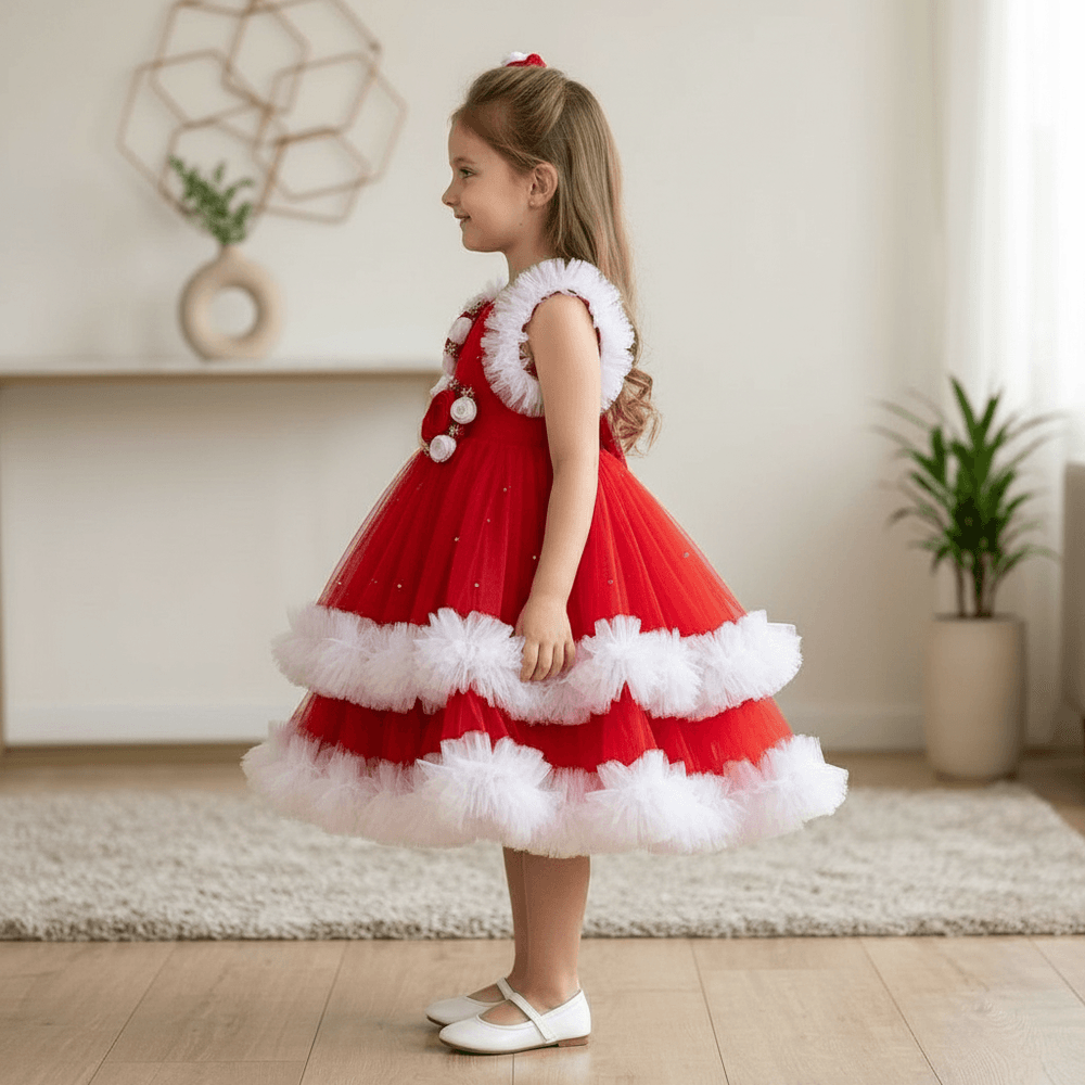 Red Party Frock for Girls M260270