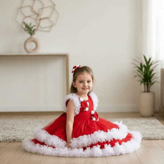 Red Party Frock for Girls M260270
