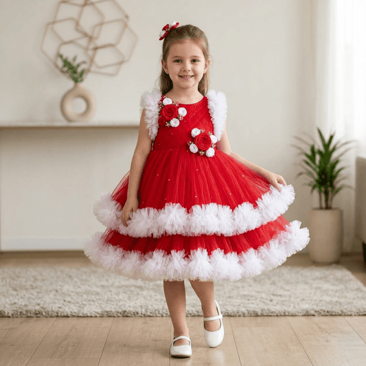 Red Party Frock for Girls M260270