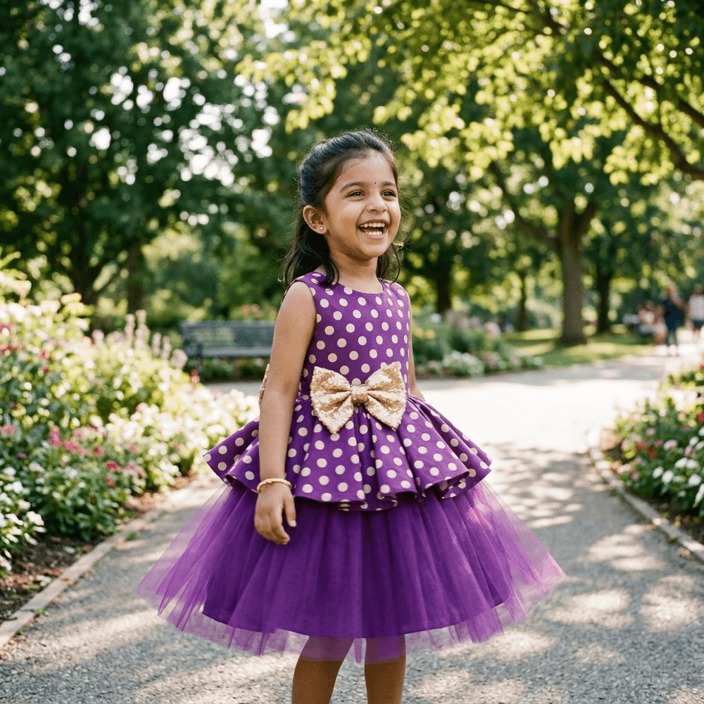 Purple Party Frock for Girls M260273