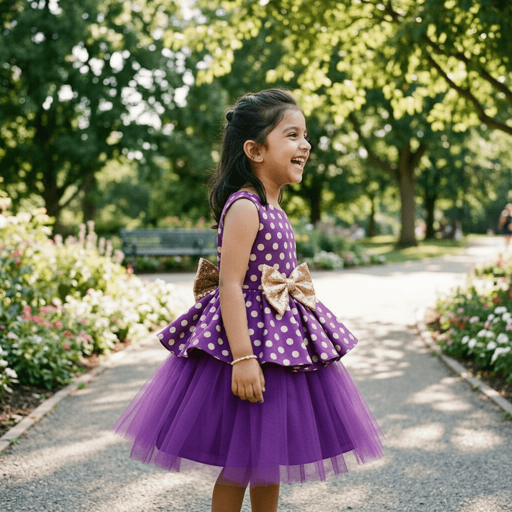 Purple Party Frock for Girls M260273
