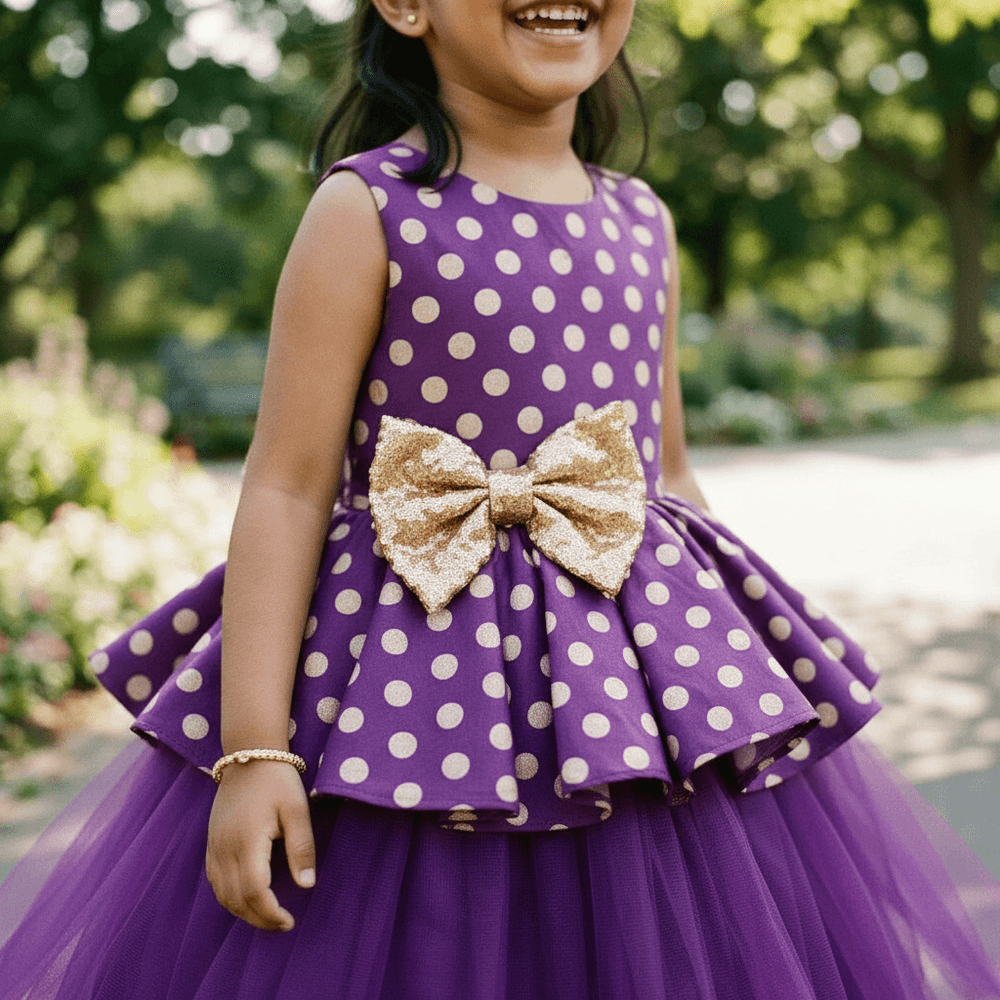 Purple Party Frock for Girls M260273