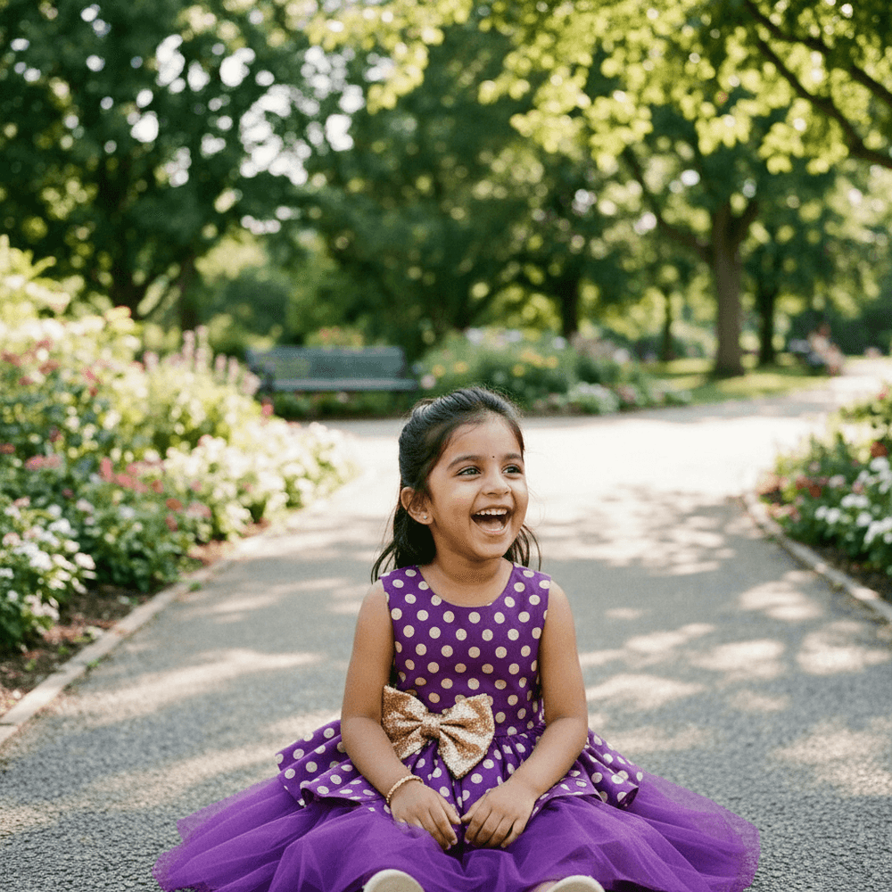 Purple Party Frock for Girls M260273