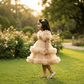 Golden Party Frock for Girls M260274
