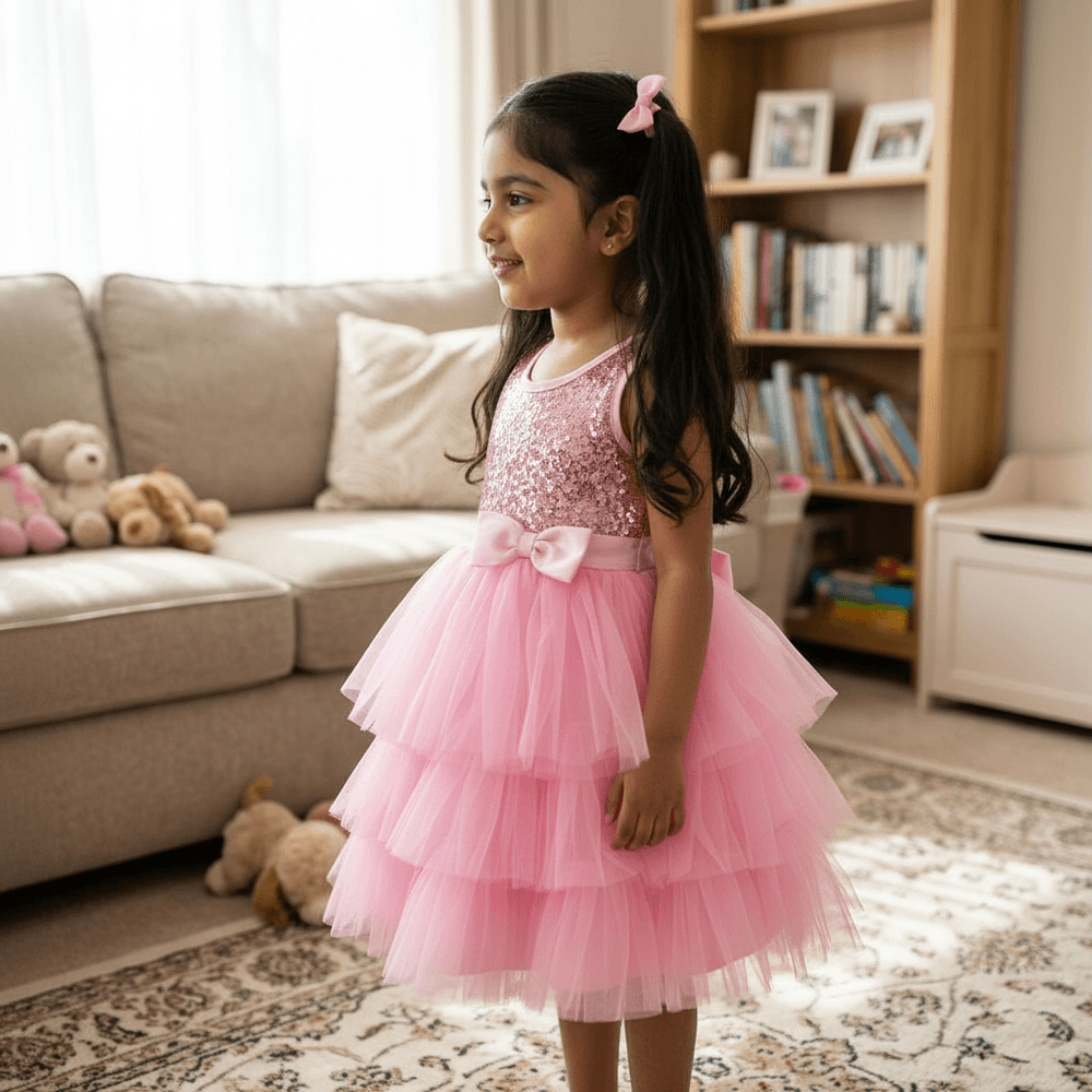 Pink Party Frock for Girls M260275