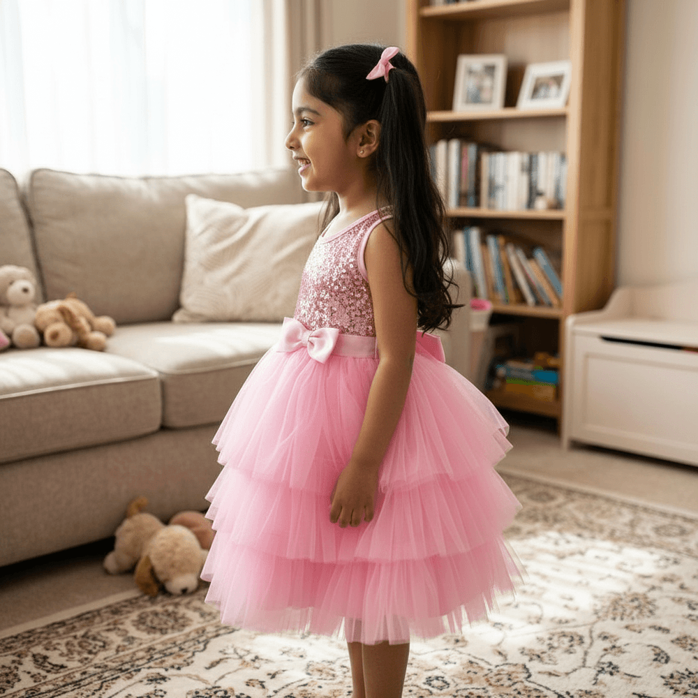 Pink Party Frock for Girls M260275
