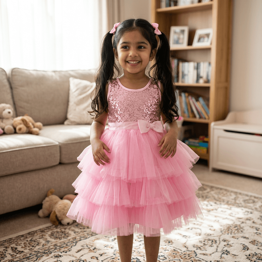 Pink Party Frock for Girls M260275