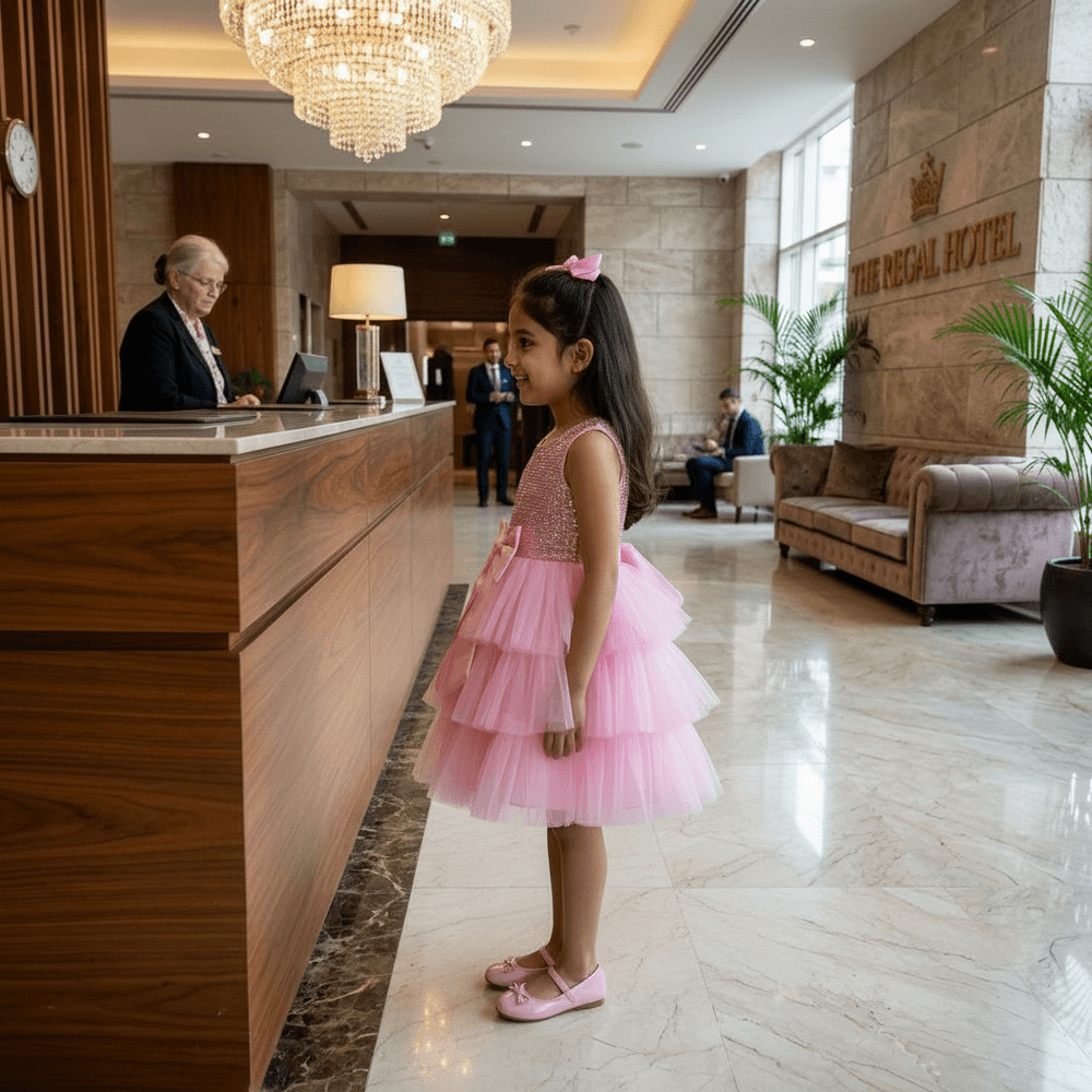 Pink Party Frock for Girls M260276