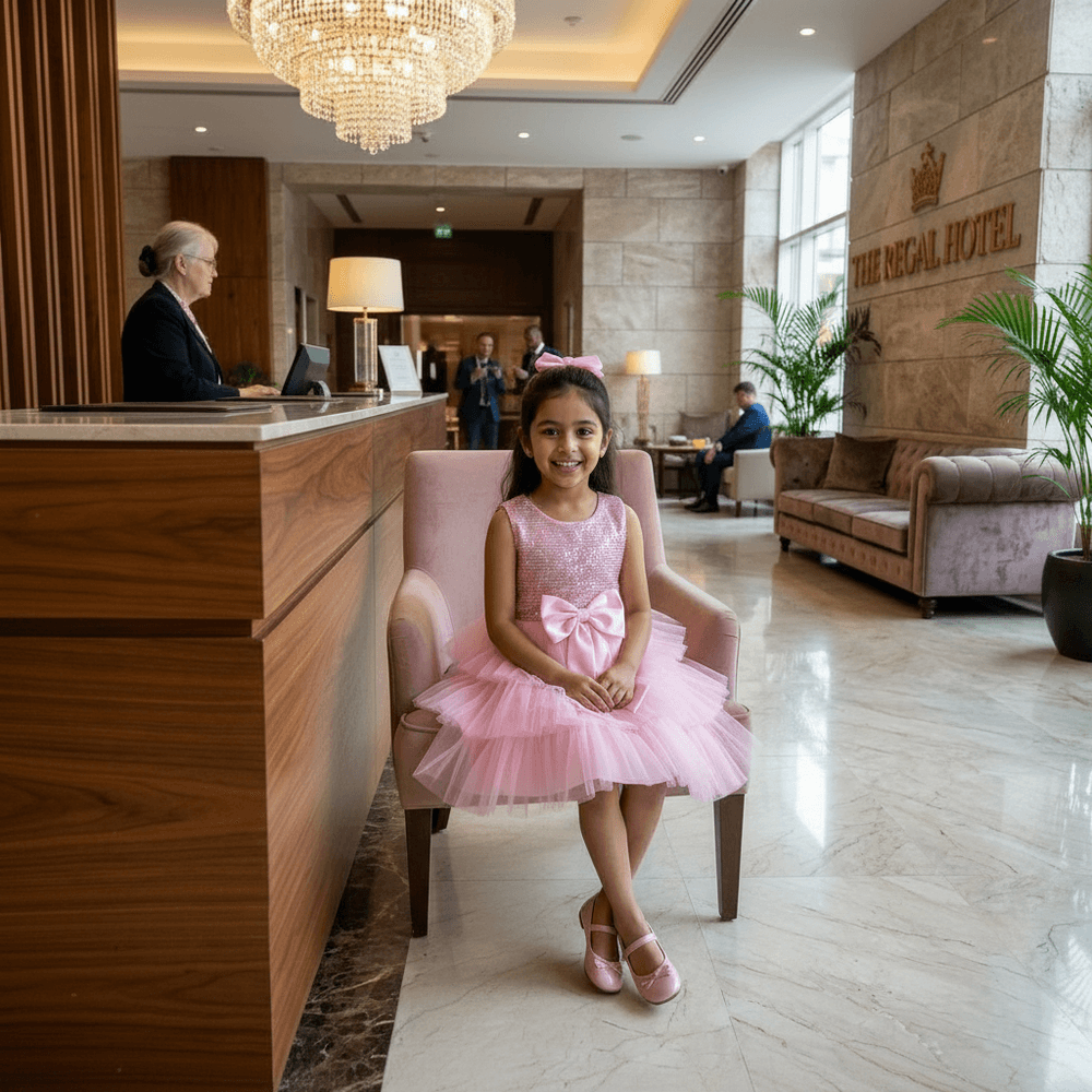 Pink Party Frock for Girls M260276