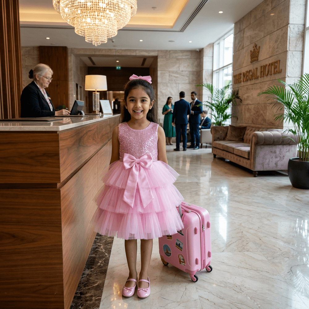 Pink Party Frock for Girls M260276