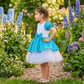 Sky blue Party Frock for Girls M260279
