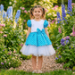 Sky blue Party Frock for Girls M260279