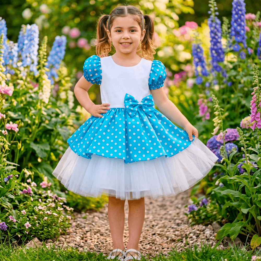 Sky blue Party Frock for Girls M260279