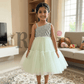 Green Party Frock for Girls M260281
